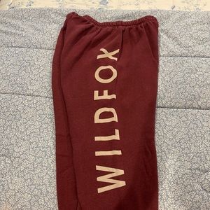 Wildfox maroon sweatpants